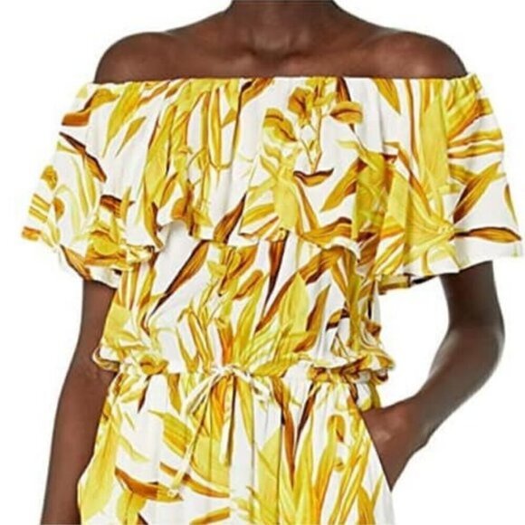 BCBGMaxAzria Pants - BCBGMaxAzria  Off The Shoulder Pocket Jumpsuit  MEDIUM NEW!